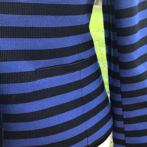 Ann Taylor LOFT black blue blazer jacket size 4 - Picture 5 of 7